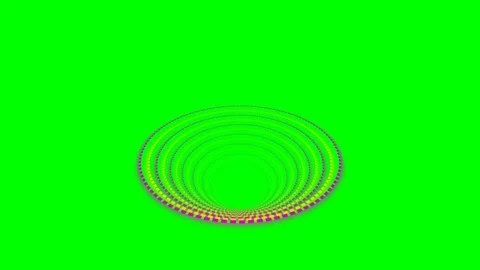 Abstract circular tunnel pattern formed by small colorful geometric cubes Stock Footage 340265051