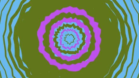 Abstract circular tunnel pattern in purple blue and green Illustrazione stock