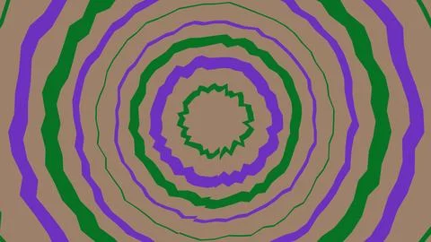 Abstract circular tunnel pattern with purple and green rings イラスト素材