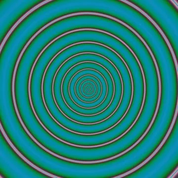 Abstract circular turquoise beige shape - digitally rendered graphic Stock Illustration