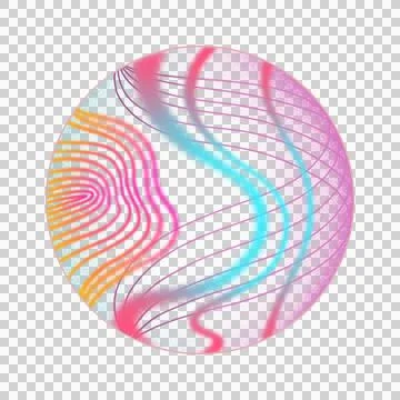 Abstract circular vortex is swirling in flat design with vibrant bands on Stock Illustration