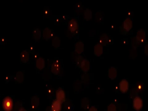 Abstract circular warm glitter bokeh flowing on black background, congratulation Video stock 80542252