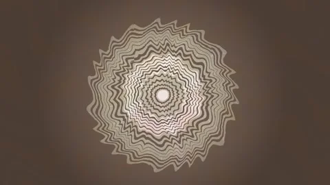 Abstract circular wave design on brown background Stock Footage 337386772