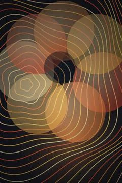 Abstract Circular Wave Pattern Stock Illustration