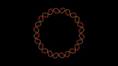 Abstract Circular Waveform Animation 動画素材 344512236