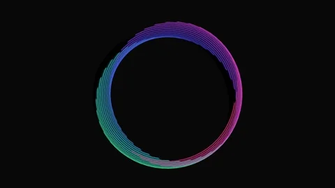 Abstract circular waveform equalizer audio motion graphics vibrant neon rin.. Stock-Footage 341842827