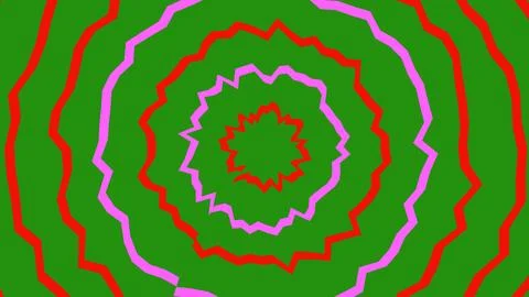 Abstract circular wavy lines on a green background イラスト素材