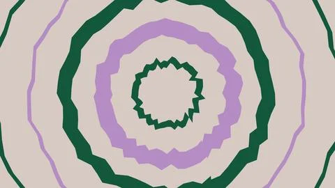 Abstract circular wavy lines pattern in purple and green Illustrazione stock