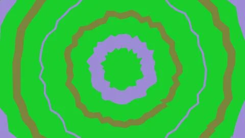 Abstract circular wavy lines pattern in green and purple 스톡 일러스트