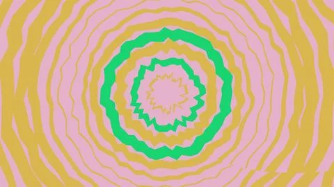 Abstract circular wavy pattern with colorful concentric rings イラスト素材