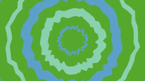 Abstract circular wavy pattern in green and blue colors Stock Illustration