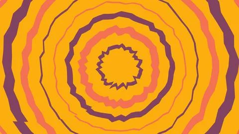 Abstract circular wavy pattern in orange and purple colors イラスト素材