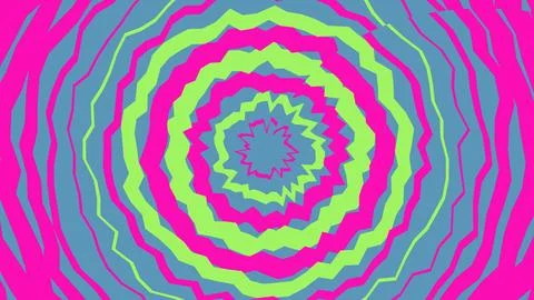 Abstract circular wavy pattern in pink green and blue Stock Illustration