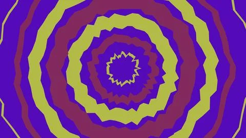 Abstract circular wavy pattern with purple and yellow colors イラスト素材