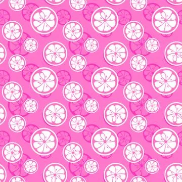 Abstract citrus fruit seamless pattern. Vector illustration Stock Illustration