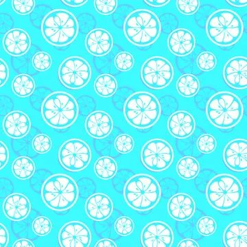 Abstract citrus fruit seamless pattern. Vector illustration Stock Illustration