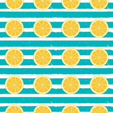 Abstract Citrus Seamless Pattern Background Vector Illustration Illustrazione stock