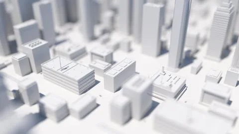 Abstract city 3d rendering background Stock Illustration