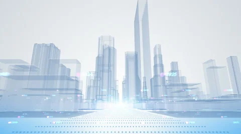 Abstract city animation Video stock 41715539