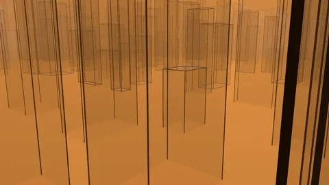 Abstract City Background in Orange and Looping Stock Footage 76637149