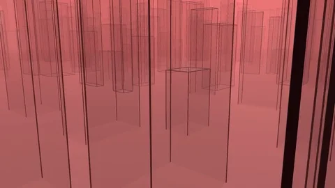 Abstract City Background in Red and Looping Stock Footage 76637092