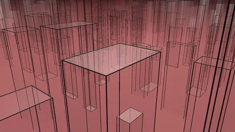 Abstract City Background in Red Stock Footage 76698608