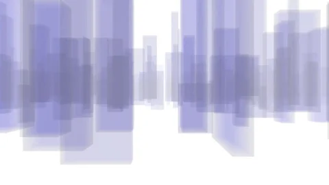 Abstract City Flythrough Background in Blue Stock Footage 76898557