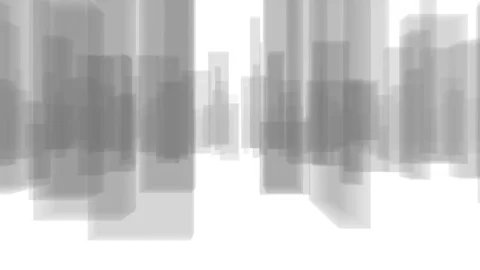 Abstract City Flythrough Background in Gray Stock Footage 76897640
