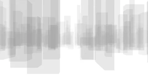 Abstract City Flythrough Background in Lightgray Stock Footage 76910748
