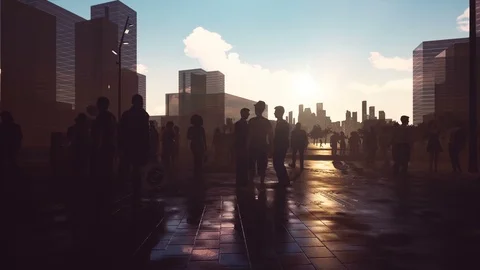 Abstract City Stock Footage 105412994