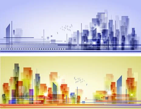 Abstract City Landscape Stock Illustration