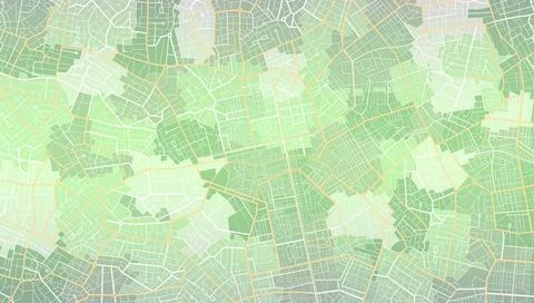 Abstract city map background with green urban roads and town streets. Vector Stock Illustration