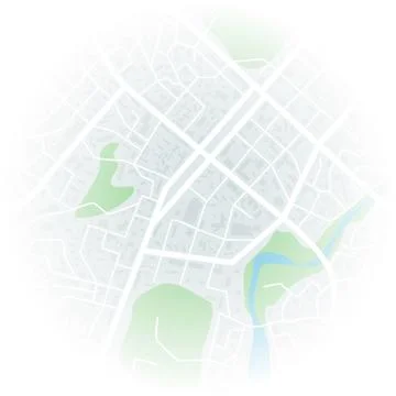 Abstract city map with blurred edge. City residential district scheme. City d Ilustração Stock