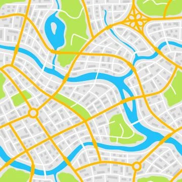 Abstract city map seamless pattern. Stock Illustration