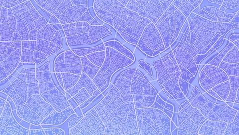 Abstract city. Path turn, destination mark, mark. Huge view of the city from Stock Illustration