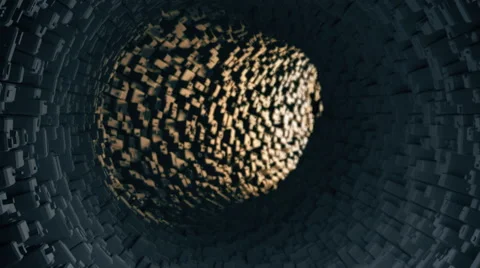 Abstract City Tunnel Stock Footage 61899356