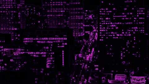 Abstract City Violet On a black background Stock Footage 129290505
