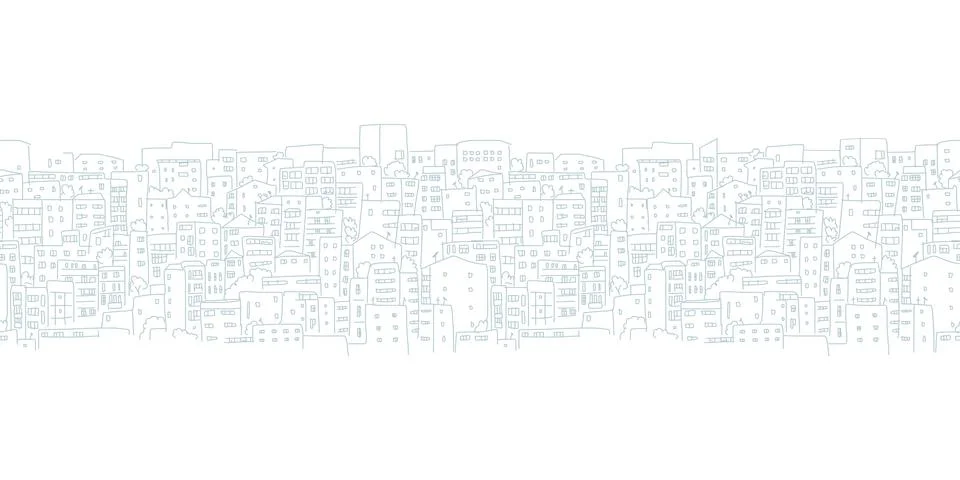 Abstract cityscape background, seamless pattern for your design Stock Illustration