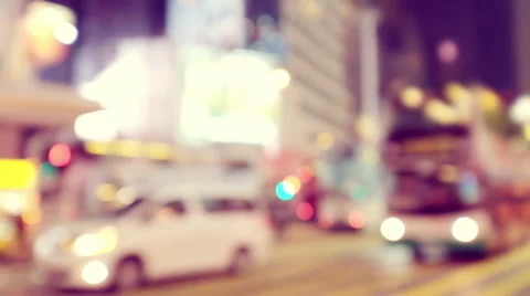 Abstract cityscape blurred background. Hong Kong Stock Footage 48223870