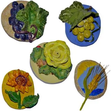 Abstract clay picture Stock Photos