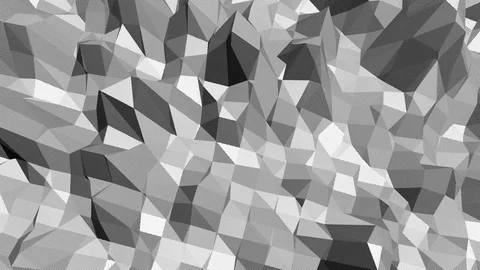 Abstract clean black and white low poly waving 3D surface as cyber background Stock Footage 76027639