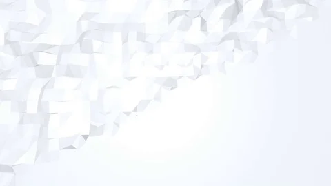 Abstract clean black and white low poly waving 3D surface as creative background Stock Footage