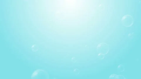Abstract clean blue underwater background with sun rays and bubbles Vidéo 201584674
