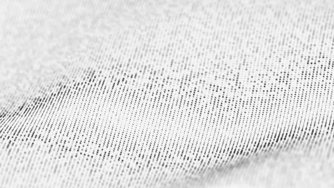 Abstract clean glowing wave of particles and dots moving on white background Stock Footage 311063403