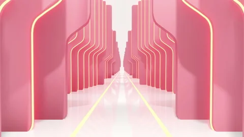 Abstract Clean Hallway Background Stock Footage 150511886