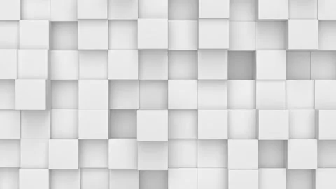 Abstract clean minimal cubes irregular surface 4k Looping background Video stock 168808040