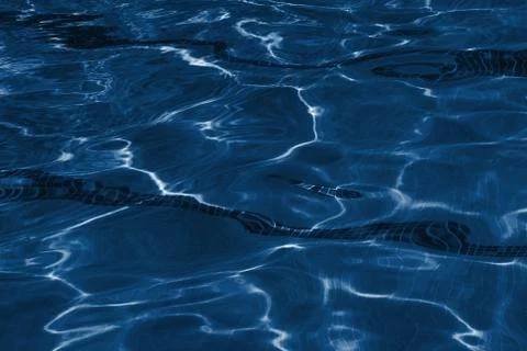 Abstract clean pool water surface background. 2020 color trend Stock Photos