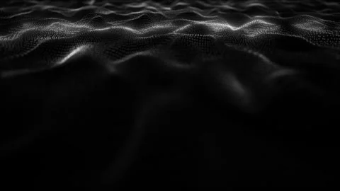 Abstract clean wave of particles and dots moving on light background Stock Footage 311521803