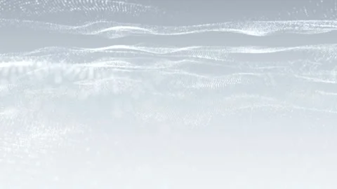 Abstract clean waves of dots move smoothly across a white background Stock Footage 324150616