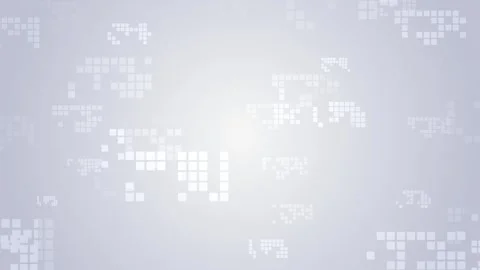 Abstract clean white and gray  digital background with geometric shapes Stock Footage 261048760